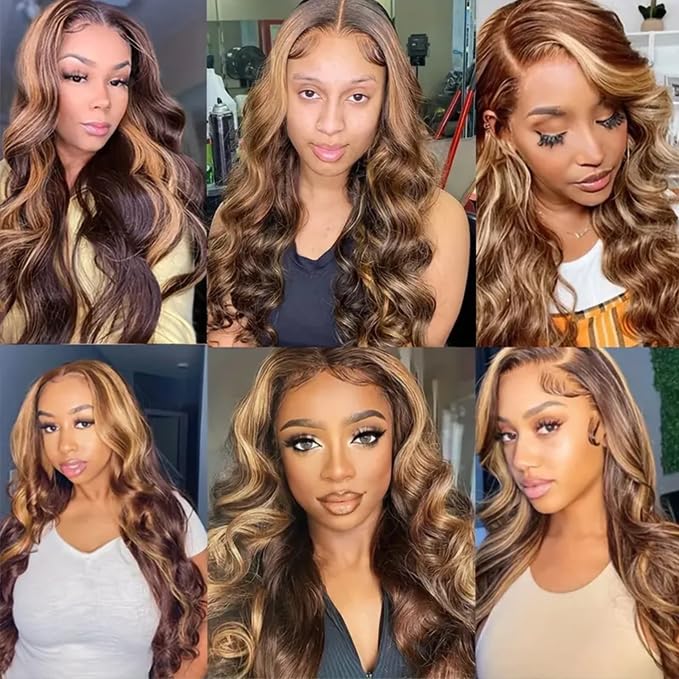 Ombre Body Wave Human Hair Bundles 16 18 20 Inch 300g