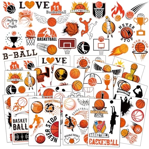 Ctosree over 440 Piece Basketball Temporary Tattoos Sports Themed Birthday Party Gifts Decorations Sports Tattoos Stickers Sports Fans Cheerleaders Favors for Activity Prizes Rewards