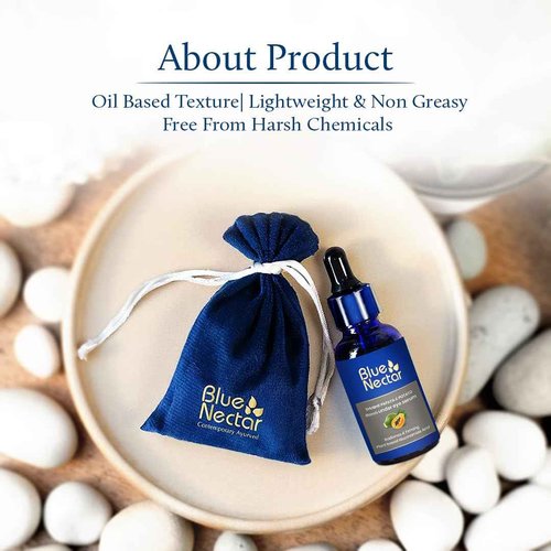 Blue Nectar Under Eye Serum with Plant-Based Niacinamide from Potato Starch & Papaya | Dark Circles Serum with Advance Skin Firming Formula for Eyes Puffiness (17 Herbs, 1Fl OZ)