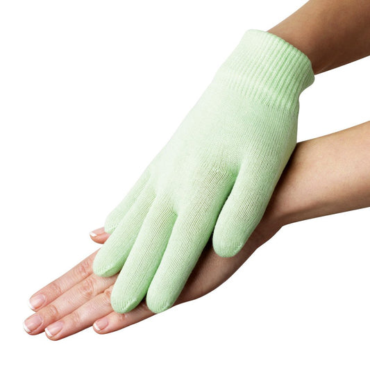 EMILYSTORES Green Moisturize Soften Repair Cracked Skin Moisturizing Treatment Gel Jojoba Oil Vitamin E SPA Gloves 1Pair