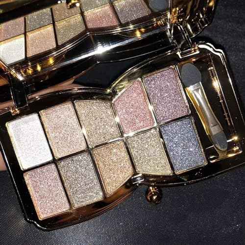 Glitter Eyeshadow Palette, 10 Colors Sparkle Shimmer & Matte Eye Shadow Highly Pigmented Waterproof Long Lasting Makeup Set (Color 6)