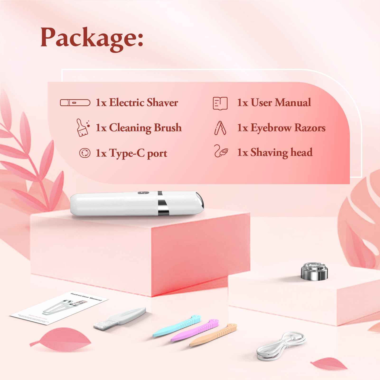 Epilator,2 in 1Epilator for Women Rechargeable,Womens Electric Shaver with LED Light,Rechargeable,Hair Removal for Women Legs/Face/Bikini/Arms,Smooth Epilator Trimmer Travel Kit Set Upgrade