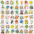 Back to School Temporary Tattoos - 80pcs Doodle Design