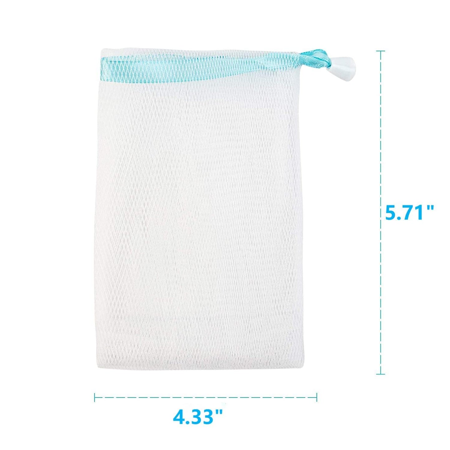 AUEAR, 20 Pack Handmade Soap Exfoliating Mesh Soap Pouch Saver Bag Double Layer Bubble Foam Net Drawstring Holder Bags Bubble Mesh Bags (Assorted Colors)