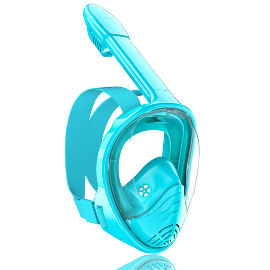 QingSong Kids Snorkel Mask Full Face, Snorkeling Set with Camera Mount, 180 Degree Panoramic View Snorkeling Gear Anti-Fog Anti-Leak