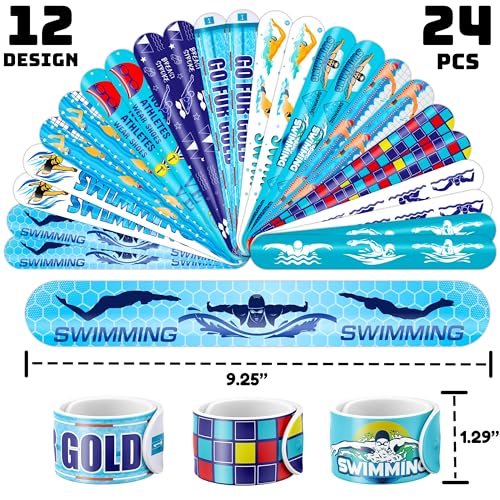 72-Pc Swimming Party Favor Set – Tattoos & Slap Bracelets