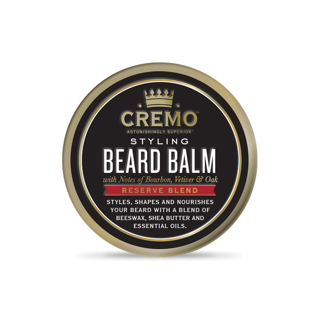 Cremo Styling Beard Balm, Distiller's Blend (Reserve Collection), Nourishes, Shapes And Moisturizes All Lengths Of Facial Hair, 2 Ounce