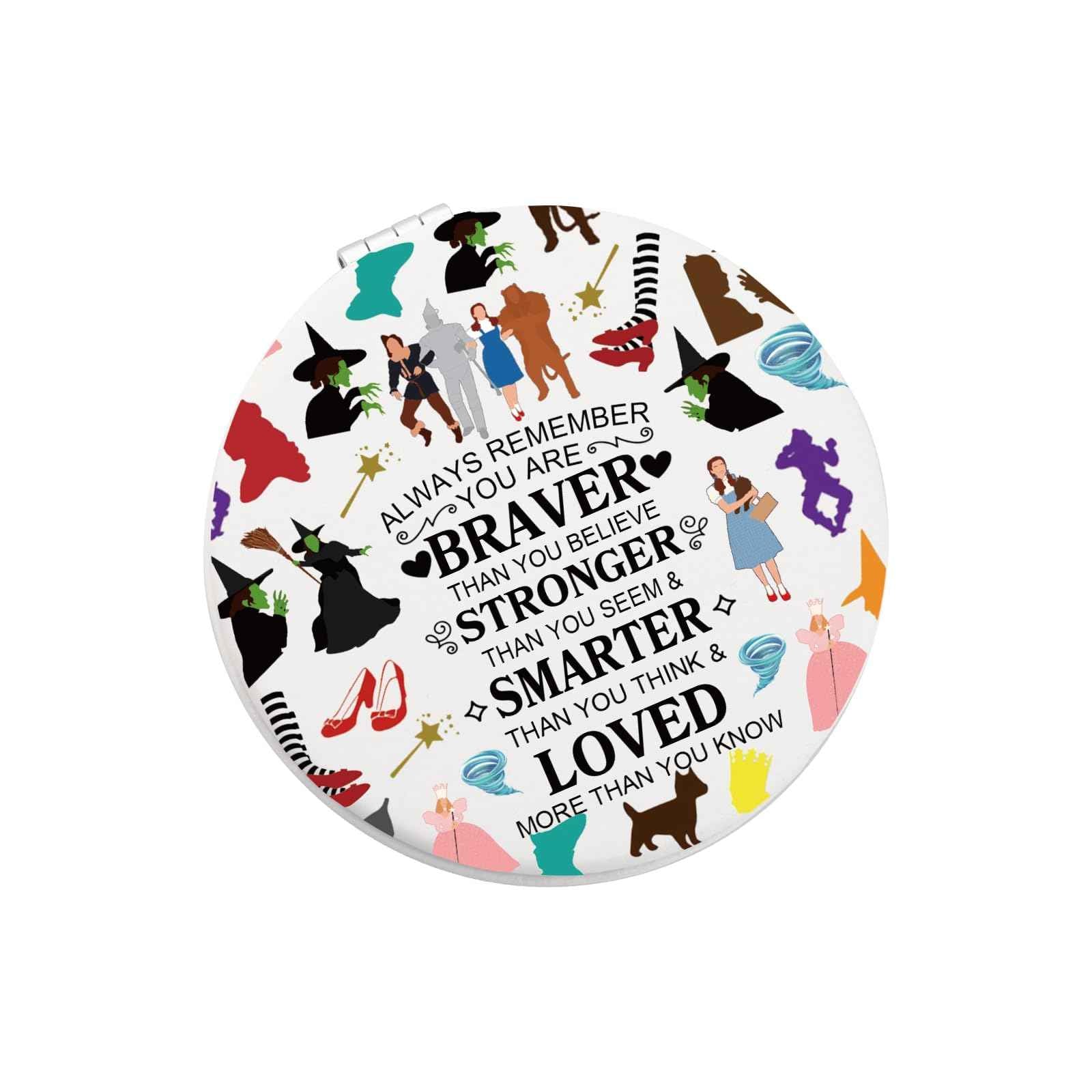 WSNANG Movie Inspired Travel Makeup Mirror Ruby Fans Gift Movie Character Compact Pocket Mirror Gifts for Movie Lover (W O Mirror-T)