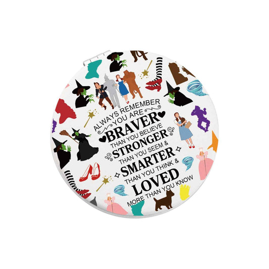 WSNANG Movie Inspired Travel Makeup Mirror Ruby Fans Gift Movie Character Compact Pocket Mirror Gifts for Movie Lover (W O Mirror-T)