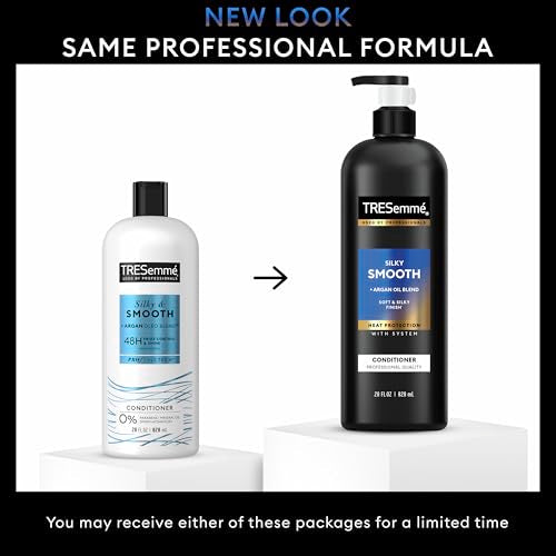 TRESemm? Silky & Smooth Anti-Frizz Conditioner for Frizzy Hair Formulated With Pro Style Technology 28 Fl Oz