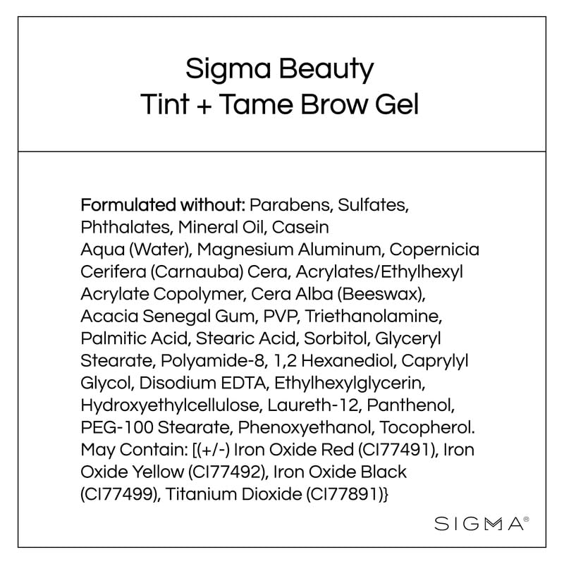 Sigma Beauty Tint + Tame Light Brow Gel – Finest Brow Tint and Shaping Gel for Filling, Grooming, & Shaping Brows - For Natural, Feathered Brows (Neutral Brow Gel for Blonde or Light Brown Hair)