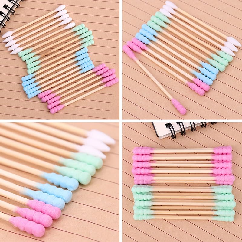 Colorful Double Head Cotton Swabs 100 Pack
