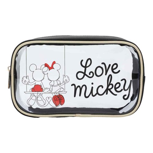 Bioworld Mickey 3-Piece Set Toiletry Bags with Clear PVC Makeup Bag