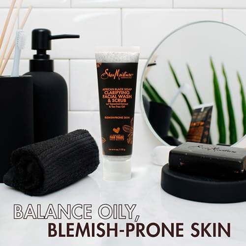 SheaMoisture African Black Soap Facial Wash & Scrub 4 oz