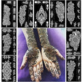 Henna Tattoo Stencil Kit - 9 Reusable PVC Templates