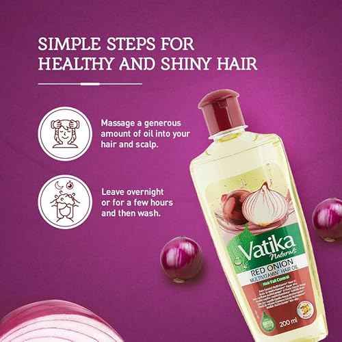 Vatika Naturals Multivitamin Hair Oil - Nourishing Formula for Healthy, Lustrous Hair - Strengthens Revitalizes & Promotes Stronger Hair - 100% Natural Oil Extract - Enriched with Red Onion - (300 ML)