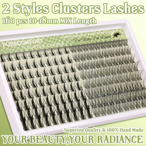 Himirell 160pc Lash Clusters Extensions Kit - 10-18mm Wispy D Curl
