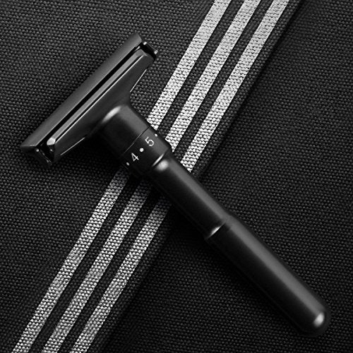 QSHAVE Adjustable Double Edge Safety Shaving Razor Deluxe Set (Razor)