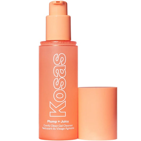 Kosas Plump + Juicy Comfy Clean Gel Cleanser –Hydrating Face Wash for All Skin Types, Deep Clean & Moisturize, Soap & Sulfate Free, with Hyaluronic Acid, Panthenol & Beta Glucan