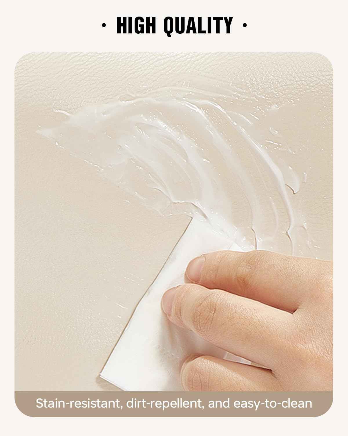 EACHY Toiletry Bag with Hanging Hook, Travel Makeup Bag PU Leather Cosmetic Bags for Women Make Up Organizer with 4 Compartments Waterproof Full-Size Portable Travel Essentials (Beige)