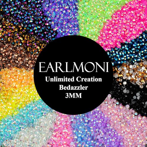 30000Pcs 3mm Flatback Rhinestones Kit - 24 Colors + Tools