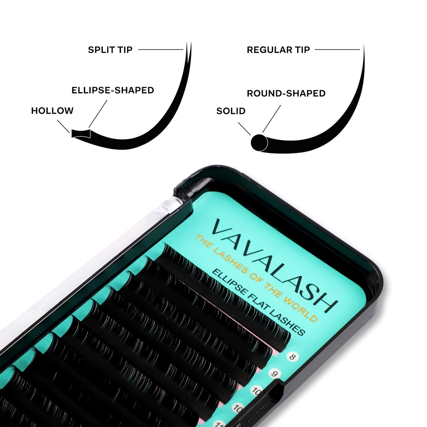 Ellipse Eyelash Extensions 0.15mm C Curl 12mm Flat Eyelash Extension Supplies Light Lashes Matte Individual Eyelashes Salon Use Black Mink False Lashes Mink Lashes Extensions(C-0.15-12mm)