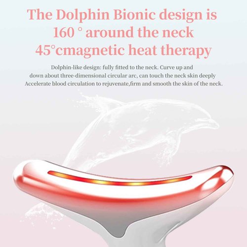 Red-Light-Therapy-for-Face and Neck, Face 𝖲 culpting Wand with 7 Color, Anti 𝖶rinkles Facial Massager for Face and Neck Tool for Skin Care (White)