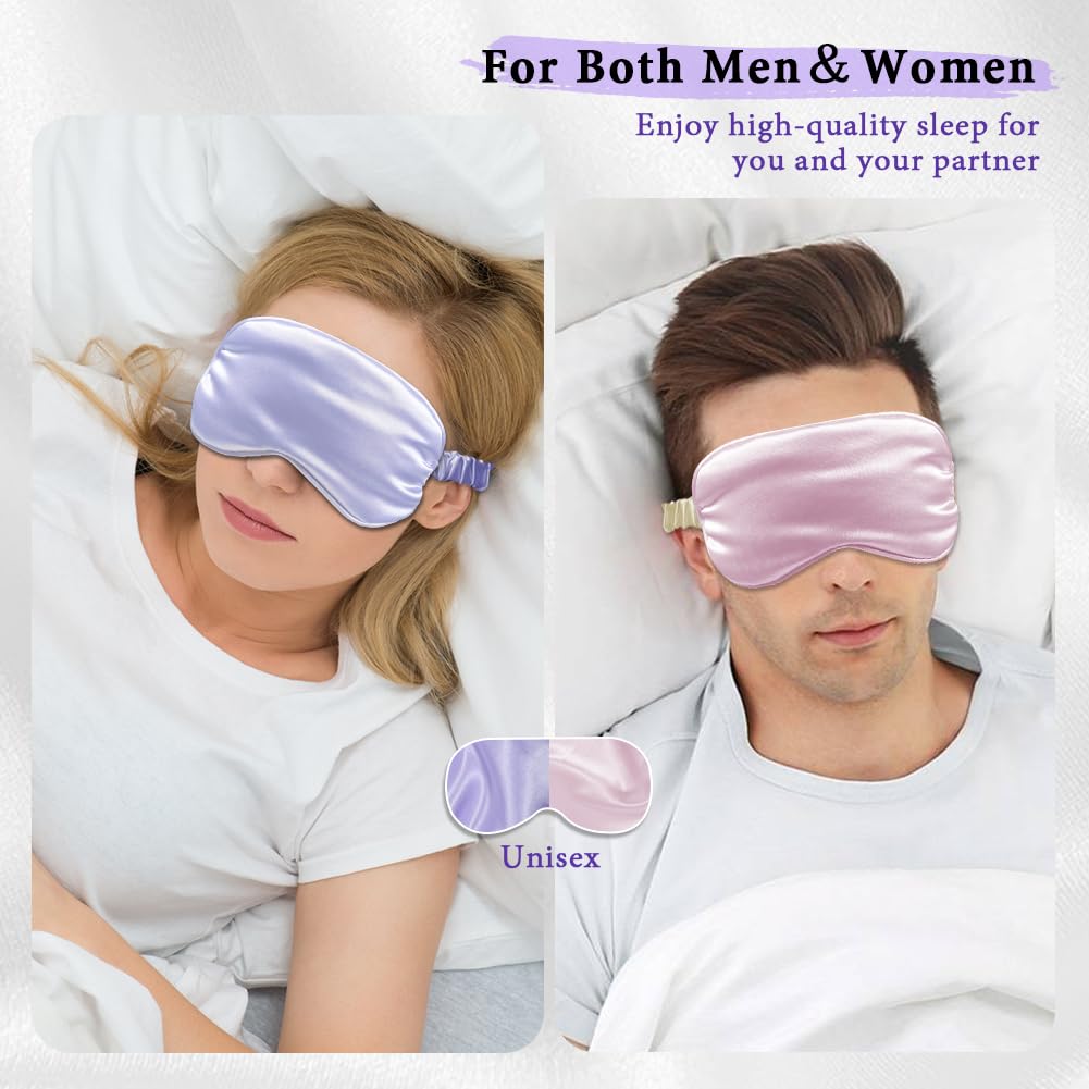 my novel things Cooling Eye Mask and Silky Sleep Mask 4 Packs for Man Women for Sleeping Frozen Ice Eye Mask Cold Warm Compress Dark Circles Puffiness Dry Eyes Gifting