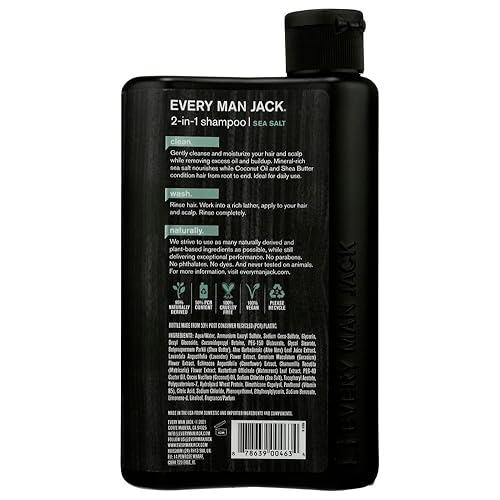 Every Man Jack, Shampoo 2 In 1 Sea Salt, 13.5 Fl Oz