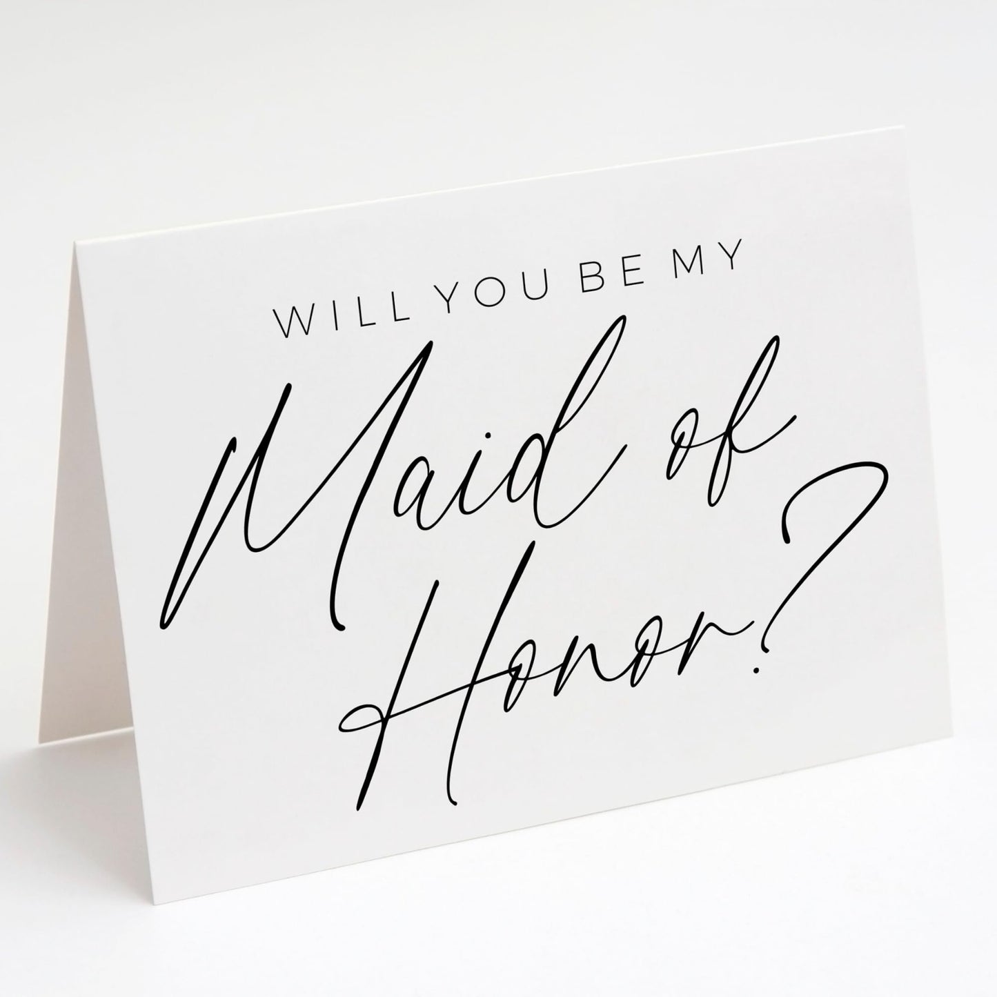 Will You Be My Bridesmaid Card. Will You Be My Maid Of Honor Card. Will You Be My Matron Of Honor Card. (1 CARD, MAID OF HONOR)