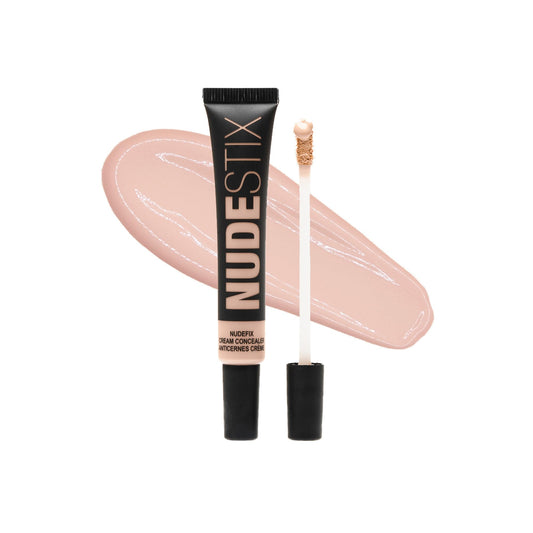 Nudestix NudeFix Cream Concealer, Lightweight Liquid, Natural Finish Makeup, Hydrating, Brightening, Under Eye Dark Circle Corrector, Reduces Redness and Blemishes, Shade: Nude 3, 0.34 fl oz (10 ml)