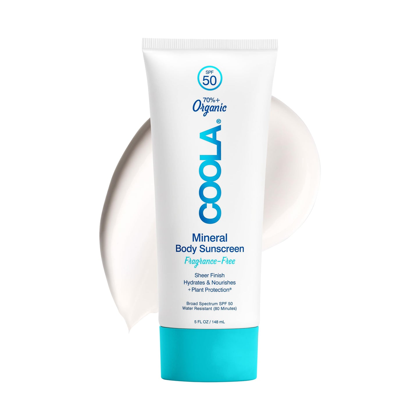 COOLA Organic Mineral Sunscreen SPF 50 Sunblock Body Lotion, Dermatologist Tested Skin Care For Daily Protection, Vegan and Gluten Free, Fragrance Free, 5 Fl Oz