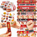 48-Piece BBQ Party Favor Set - Tattoos & Slap Bracelets