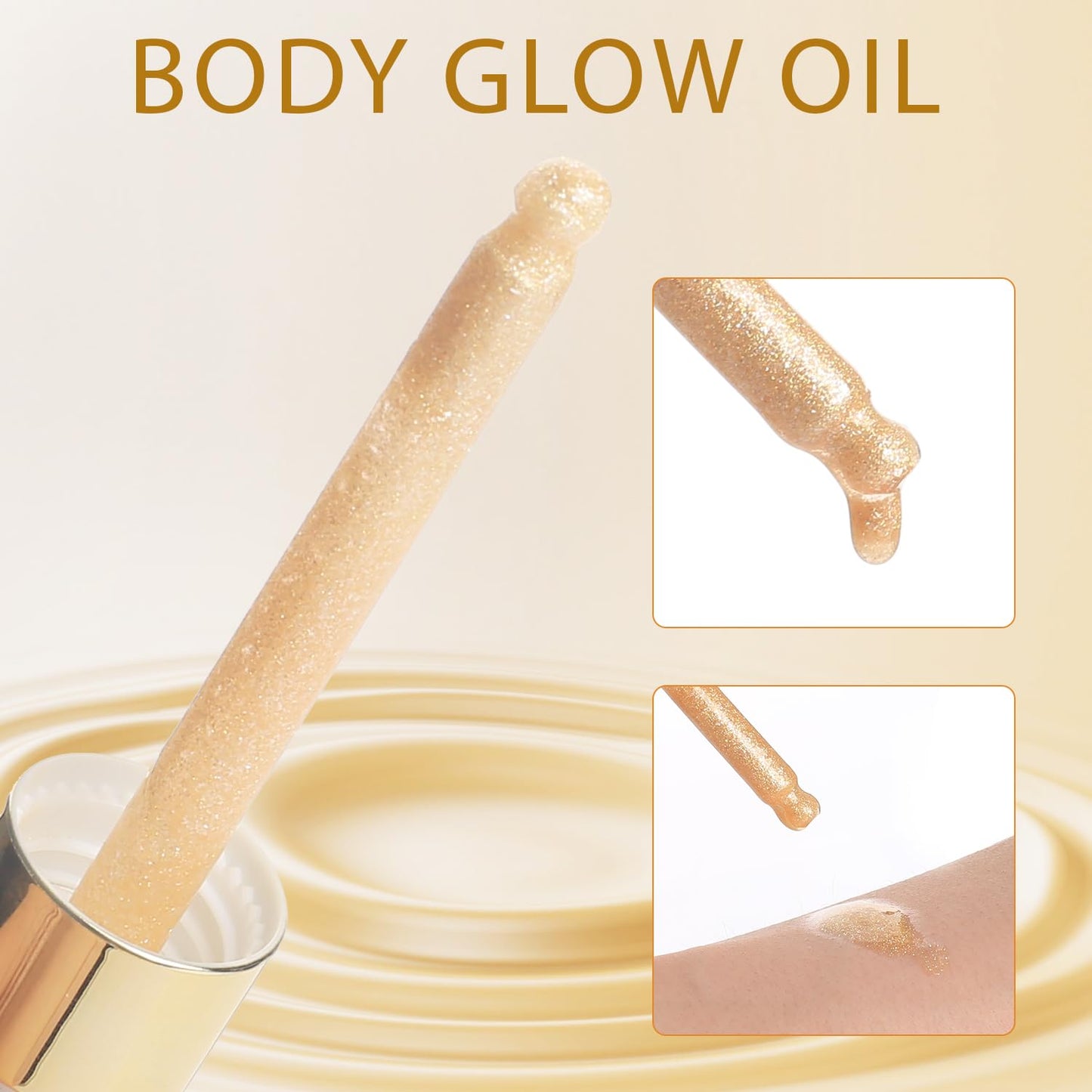 Body Shimmer Oil | Luxurious Illuminator Oil with Natural Origin Ingredients for Skin Glowing 1.60 Fl Oz