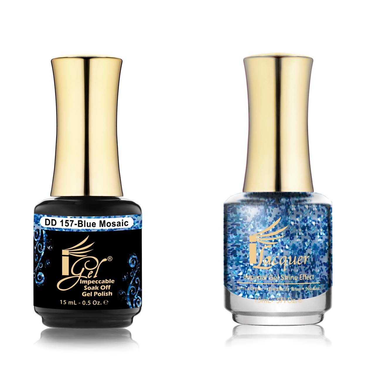 iGel - 100% Pure Gel Nail Polish - Dip & Dap Collection (DD157 - Blue Mosaic)