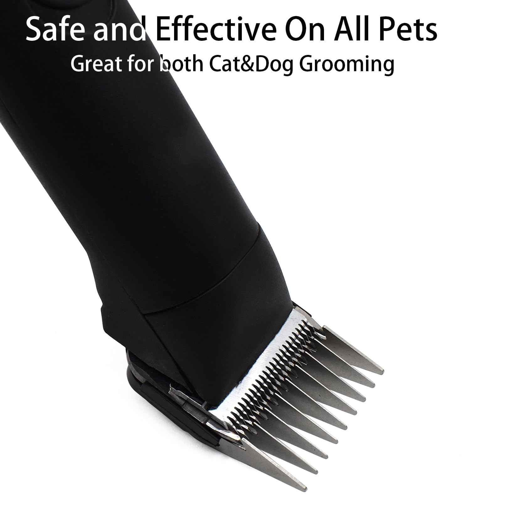 Professional Animal Stainless Steel Attachment Guide Guard Combs for A5 Style Detachable Blade Pet Groomers, 1/8"-1" Compatible with Wahl KM Series Andis AG BG Oster A5 A6 Animal Clippers (#3-3/8")
