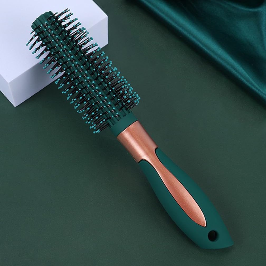 Reazana Styling Brushes Detangling Brush Blow Drying Detangler Hairbrush Nylon Bristle Pins Anti-Static Massage Hair Brush Fashion Comb for Women and Girls Thick Curly Wavy Dry and Wet Hair (Round)