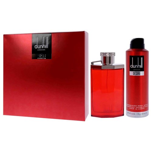 Alfred Dunhill Desire Red for Men - 2 Pc Gift Set 3.4oz EDT Spray, 6.0oz Deodorant Spray
