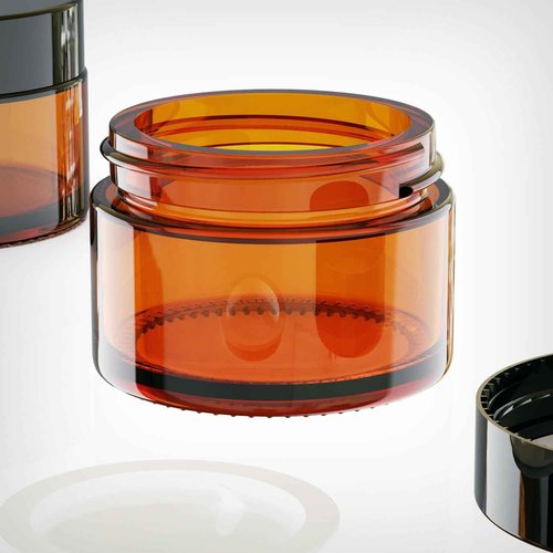 48Pack 1 oz, Small Amber Glass Cosmetic Candle Jars with Black Lids, Empty Refillable Travel Container For Cream,Lotions, Powders,Salves,Slime Storage,With Lables And Inner Liners (48, Amber)