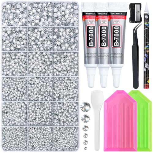 32000 Pcs Resin Rhinestone Bedazzling Kit with B7000 Glue & Tools