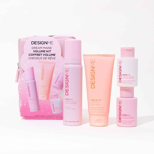 DESIGNME Dream Mane Volume Kit | Holiday Gift| Volumizing Shampoo & Conditioner, Hair Mousse & Styling Cream | Boosts Volume, Body & Fullness, Smooths Frizz & Heat Protection | Color Safe