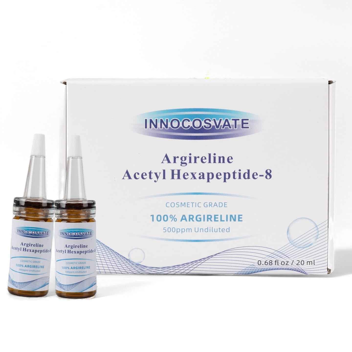 INNOCOSVATE Argireline Peptide 100% Pure Serum - 0.68 fl Oz Undiluted Reduce Wrinkle, Daily Skin Care Booster for IDY,Fragrance-Free
