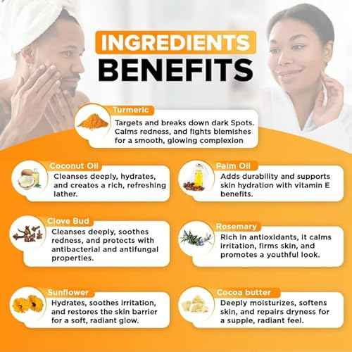 iHeart Nature Organic Turmeric Soap for Dark Spots & Acne with Clove Bud (2 Packs) ? Face & Body Bar ? Rich, Creamy Lather for Natural Skin Glow Aromatherapy