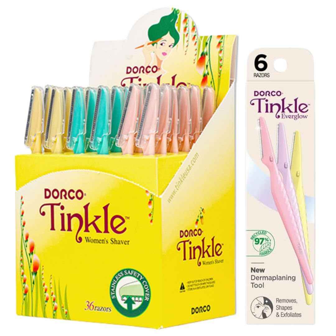 Tinkle Razors, Pack of 36 with 6 Eco-Friendly Dorco Tinkle Everglow