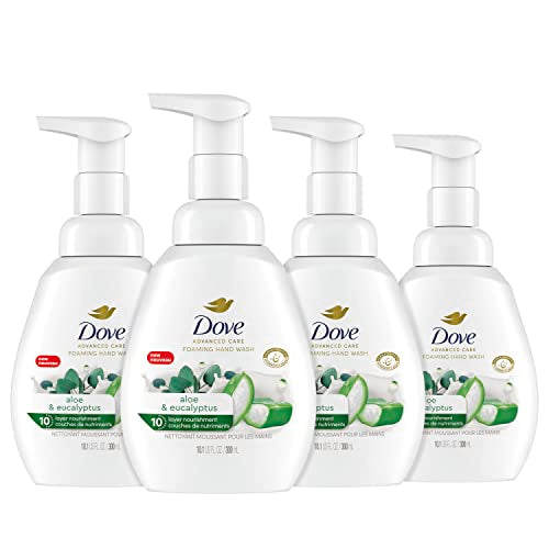 Dove Foaming Hand Wash Aloe & Eucalyptus Pack of 4 - Moisturizing Germ-Removing Soap