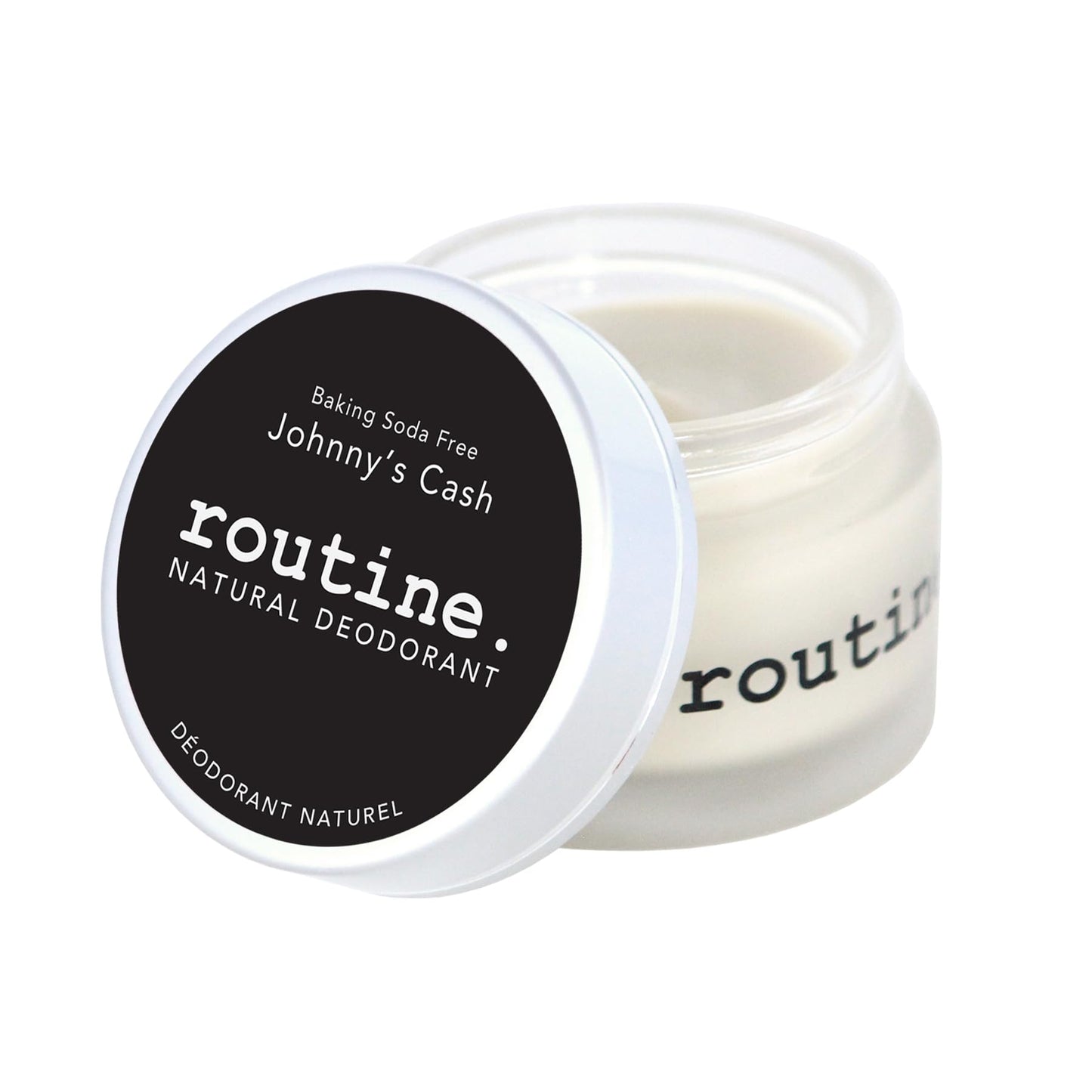 Routine. Natural and Aluminum Free Deodorant (2 Fluid Oz.) for Women and Men | Johnny's Cash No Baking Soda | Cedarwood, Pine, Bergamot & Patchouli (Cream Jar Formula)
