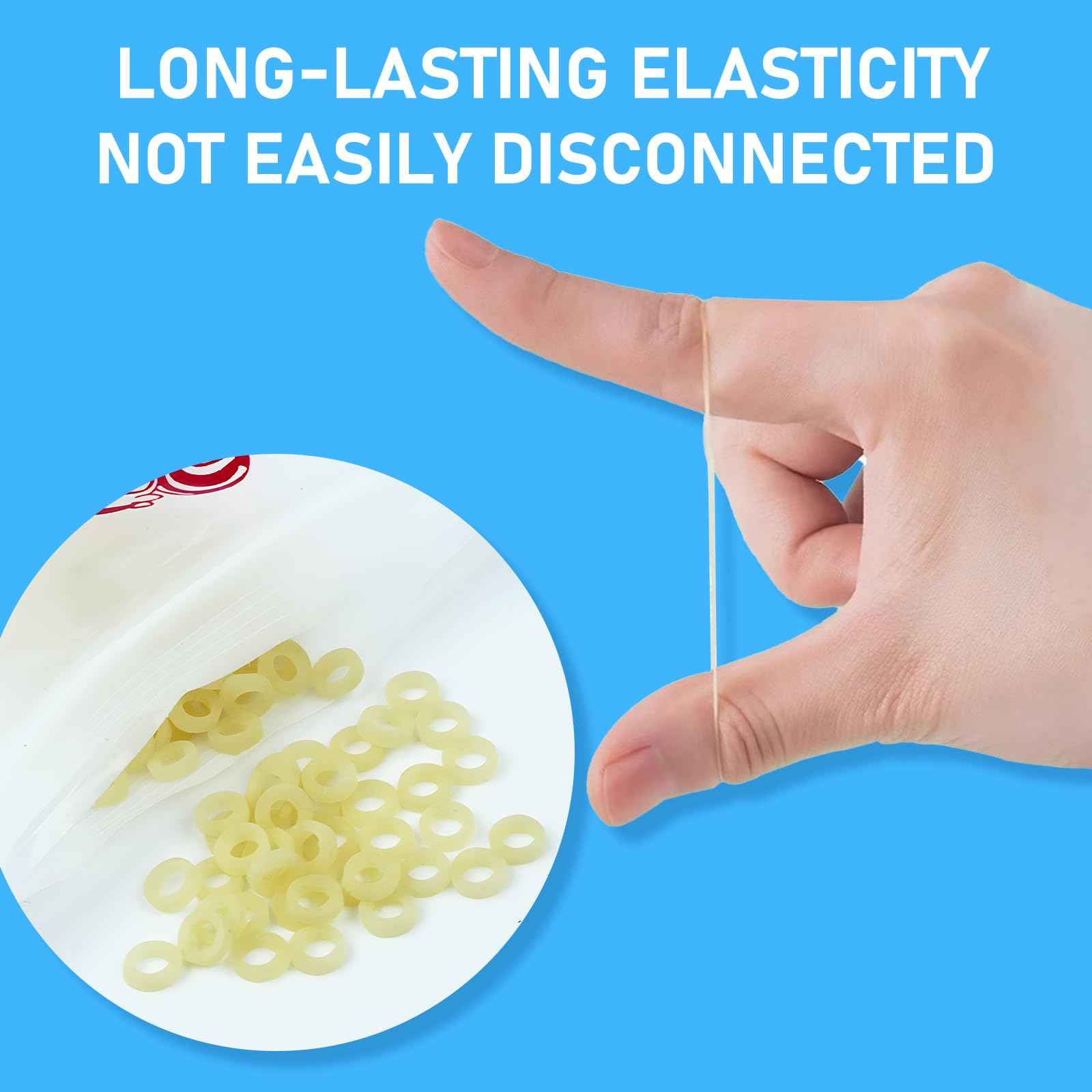 YYING Orthodontic Rubber Bands for Braces 3/16'' Medium 5 oz, 100 Pcs Dental Intraoral Elastic Bands