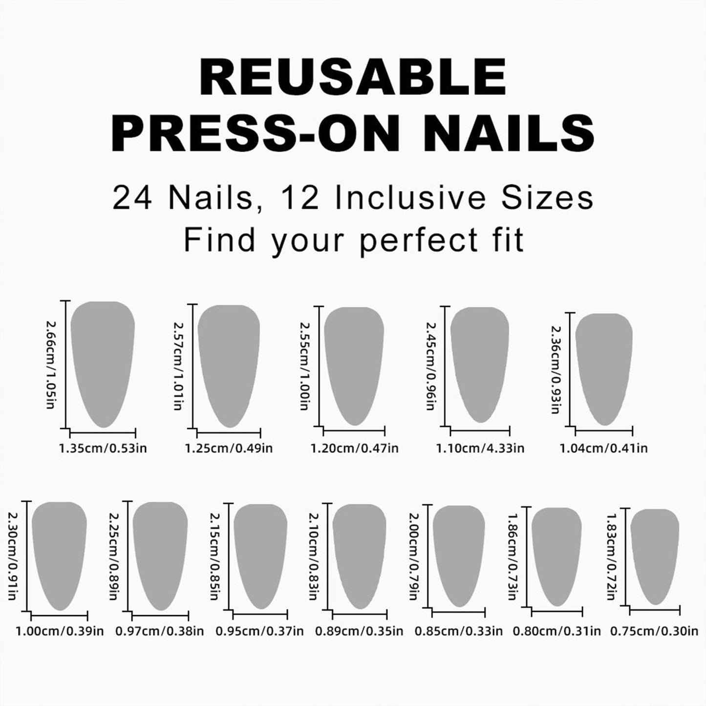 Almond Press on Nails Medium Cat Eyes Fake Nails with Glitter Designs Blue Glue on Nails Glossy Full Cover False Nails Acrylic Artificial Nails for Women 24 Pcs