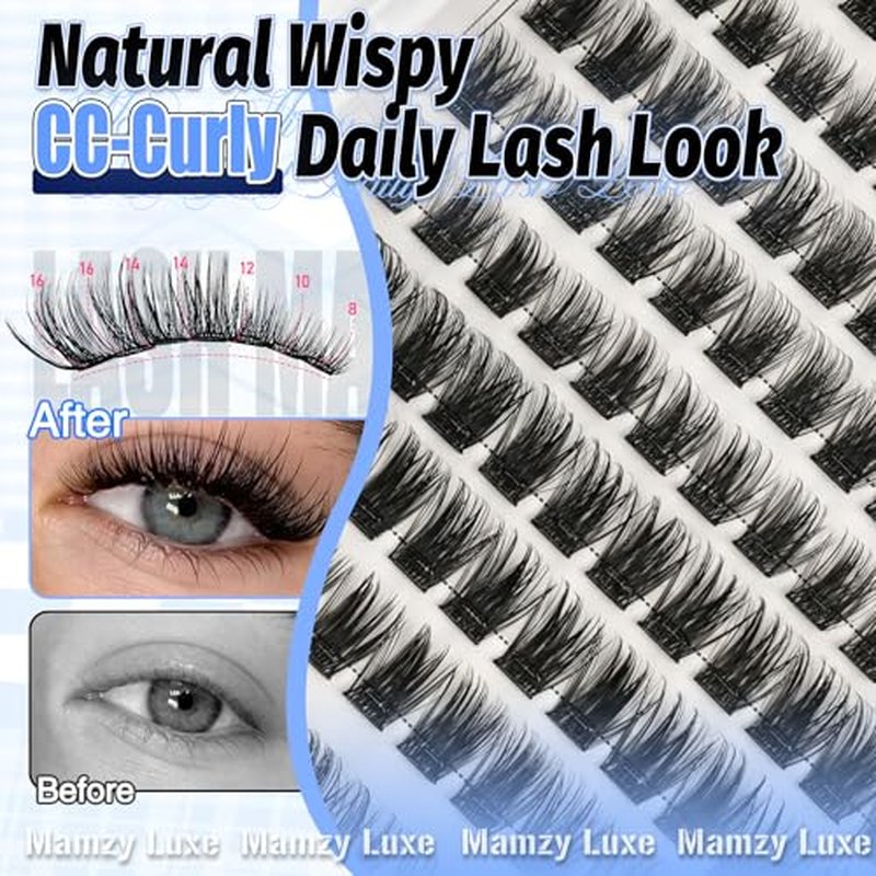 Self-Adhesive Eyelash Clusters 144PCS - 8-16MM Wispy Lashes