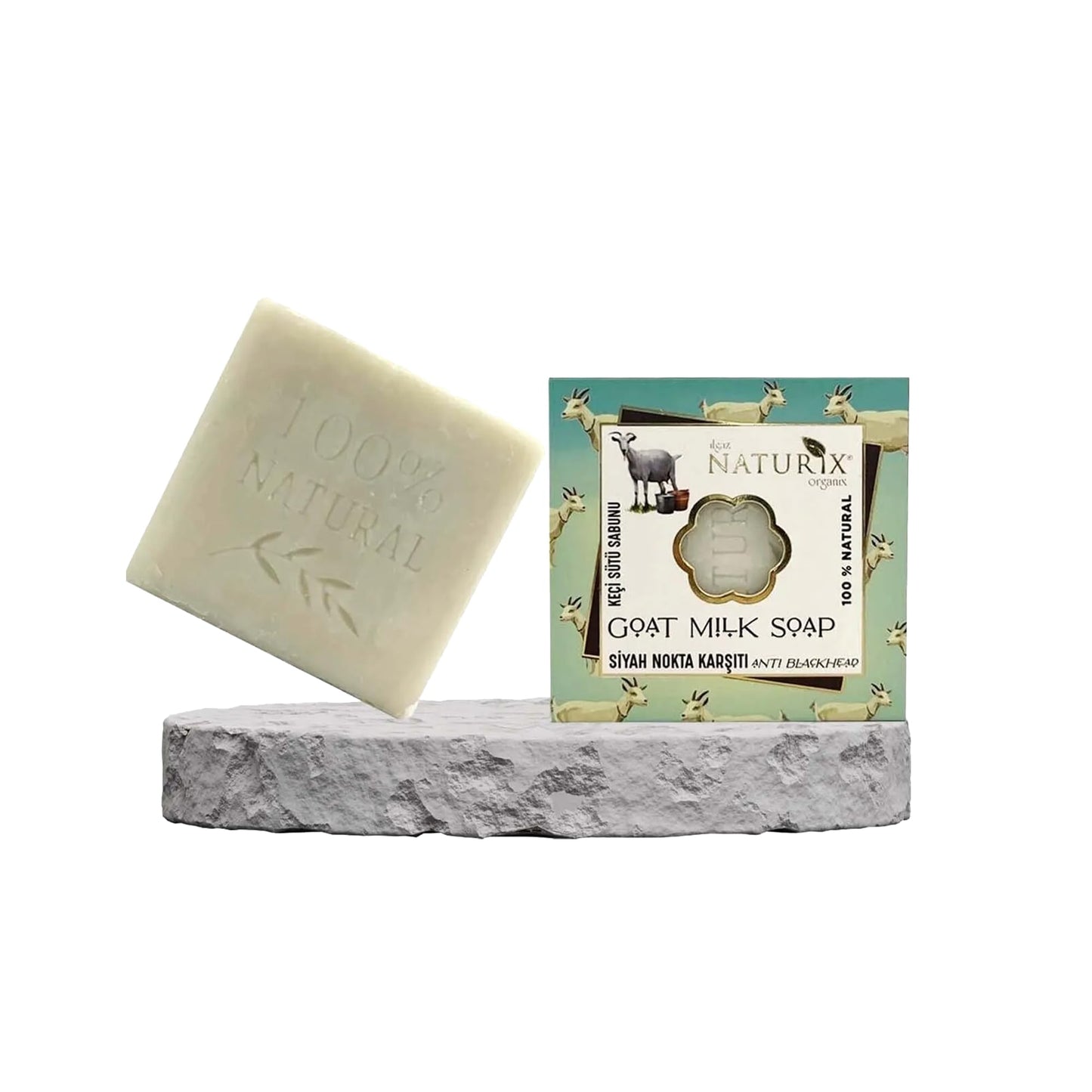 LIMOPA Goat Milk Organic Bar Soap Moisturizing Soap Made from Natural Oil | Hair Hand Face Body Bath Wash | Skin Care Cleanser Shampoo